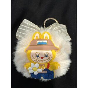 Cute Pom-Pom labu Furry Monster Keychain Bag Charm Key Ring NEW
